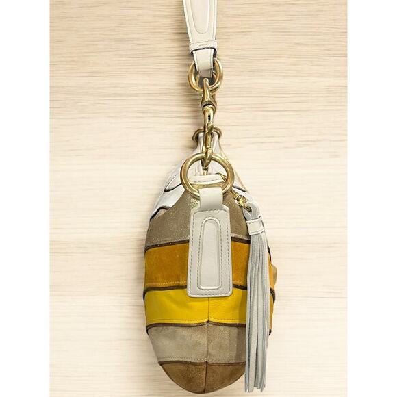 Vintage Coach 3664 Limited Edition Soho Chevron Medium Hobo & 6554 Wristlet - Picture 4 of 16